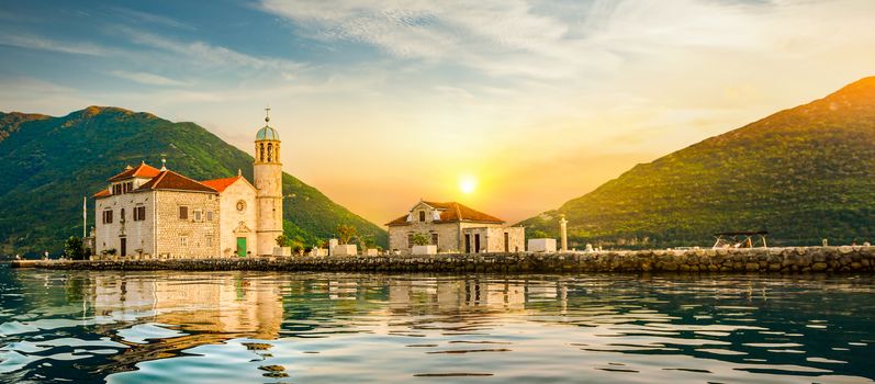 Church Of Our Lady Of The Rocks On Island Near Town Perast, Kotor Bay, Montenegro