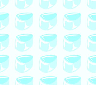 Four Ice cubes melting set as a seamless repeating backgropund pattern