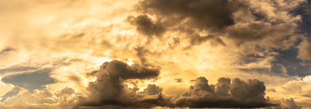 Fantastic clouds evening time, Panoramic clouds in the evening time