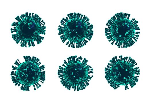 Covid-19, coronavirus, 3D virus render on background.