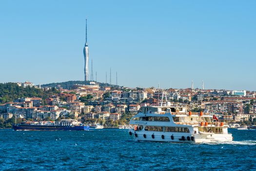 Istanbul city and Camlica hill in Turkey.