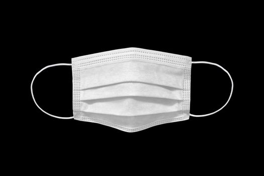 Medical protective mask isolated on background.
