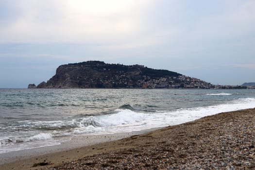 Bedesten Alanya fortress. Overcast weather. Turkey.