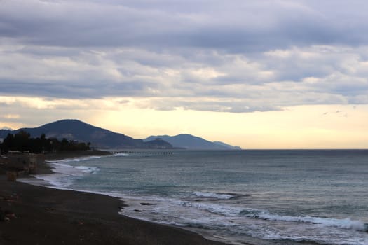 Alanya Black Sea shoreline landscape. Turkey.