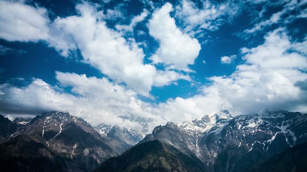 High mountain in morning time. Beautiful natural landscape