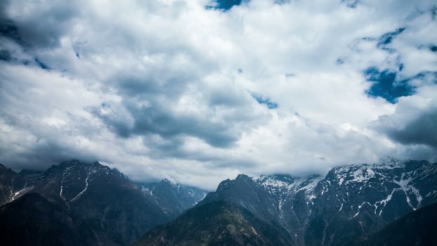 High mountain in morning time. Beautiful natural landscape