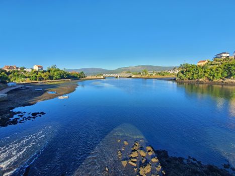 Summer landscape from the bridge, Verdugo river in Spain