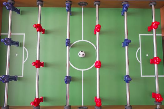 Soccer table game in the kids room