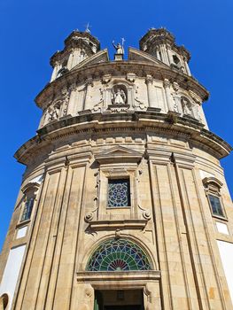 Pontevedra pilgrims church, architecture details in Galicia, Spain