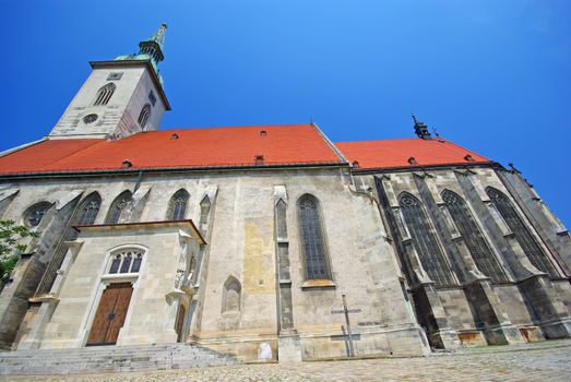 Saint Martin Cathedral in Bratislava, medieval town