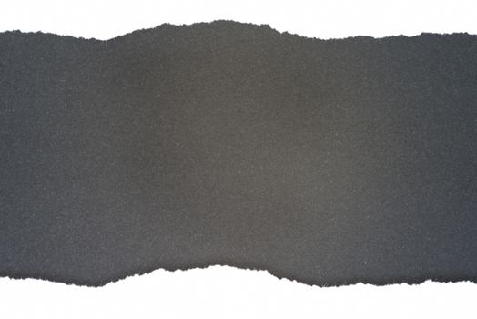 White ripped paper with black background, ripped paper border