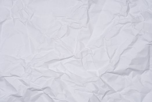 White crumpled paper as texture, close image