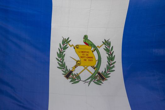 close up of the guatemalan flag