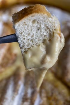 swiss cheese fondue with bread