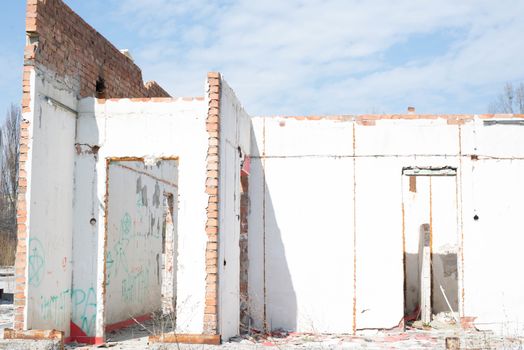 Old dilapidated houses