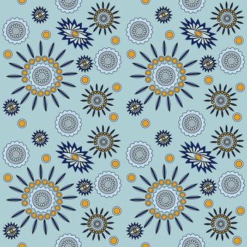 Traditional russian Hohloma style seamless pattern. Vector illustration.