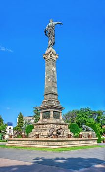 Ruse, Bulgaria - 07.26.2019. Freedom Monument in the city of Ruse, Bulgaria, on a sunny summer day