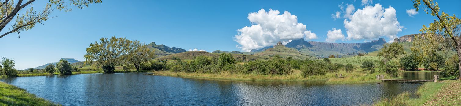 Trout dam with the Amphitheatre visible in the back