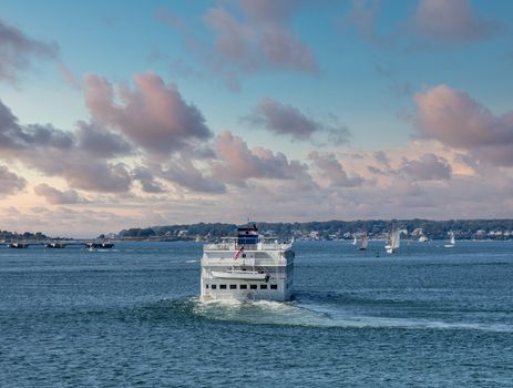 Luxury cruise ship in Portland Maine