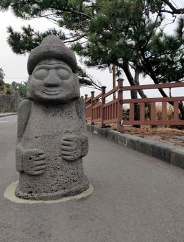 Dol hareubang grandfather statue at Yongduam, Jeju Island, South Korea