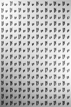 Handwriting black and white symbol filling pattern. Calligraphic letter V learning skills paper page. Calligraphy letters v background. Lettering practice writing worksheet.