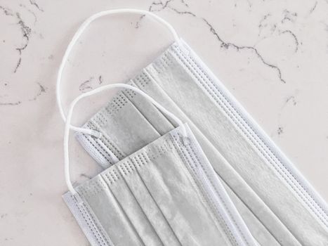 Surgical face masks for preventing infection during coronavirus pandemic, healthcare and hygiene