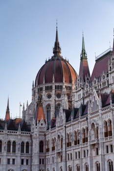 Budapest, Hungary - 4 May 2017: Dome of Budapest Parliament