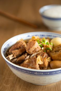 Malaysian stew of pork and herbal soup, bak kut teh