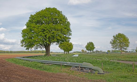 Small oil pipeline in east of the Netherlands