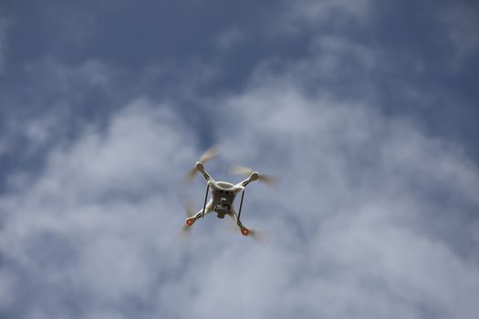 Aerial drone with an action camera