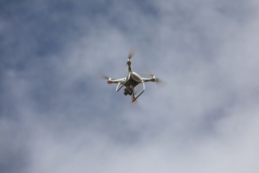 Aerial drone with an action camera