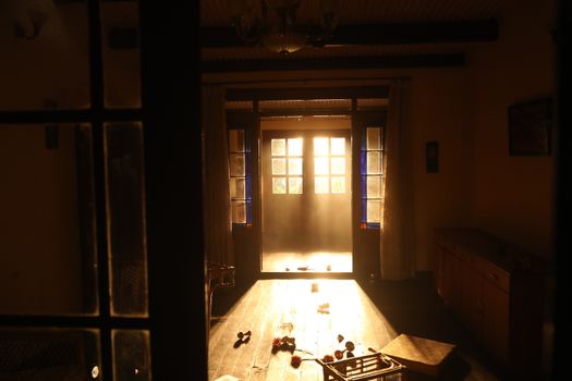 silhouettes at Door