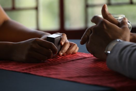 Male hand with cup