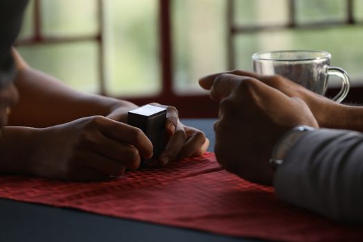 Male hand with cup