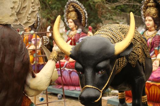 Hindu God Statue in a Temple