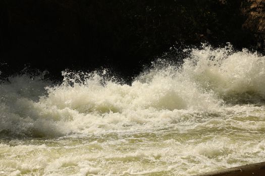 Water Slashes at Dam
