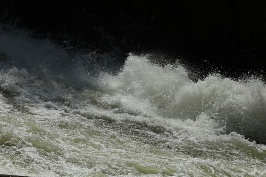 Water Slashes at Dam