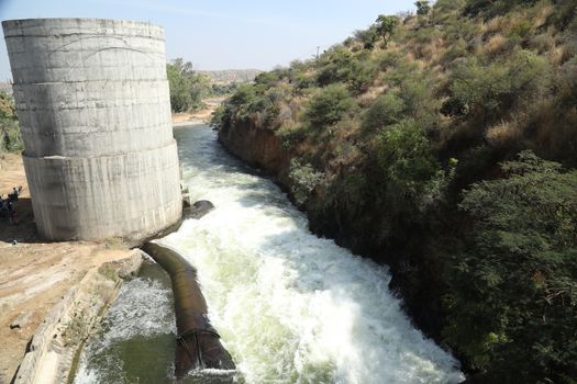 Water Slashes at Dam