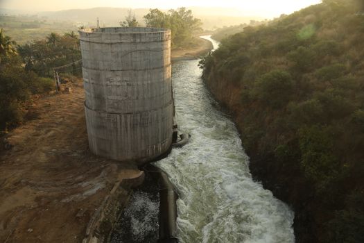 Water Slashes at Dam