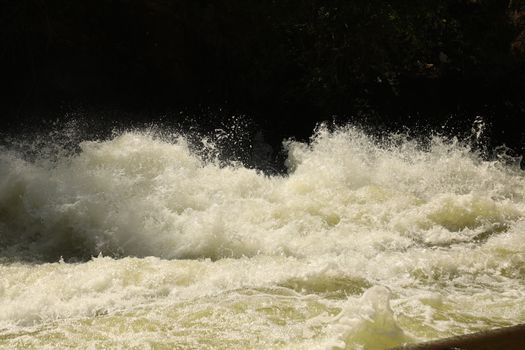 Water Slashes at Dam