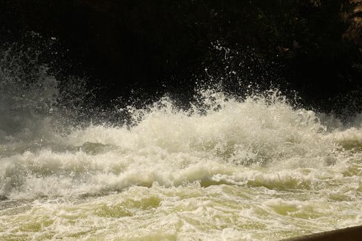 Water Slashes at Dam