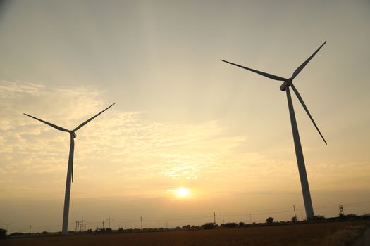 windmill rotating in Farm