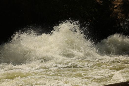 Water Slashes at Dam