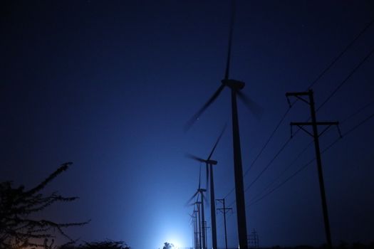windmill rotating in Farm