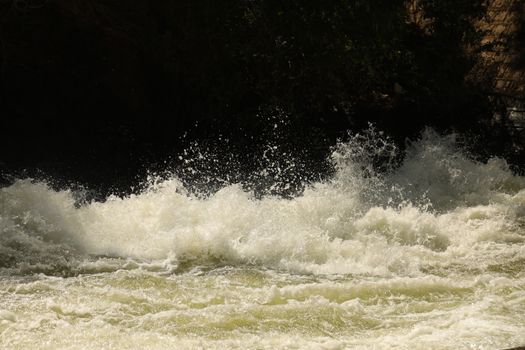 Water Slashes at Dam