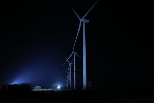 windmill rotating in Farm