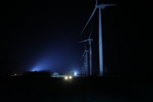 windmill rotating in Farm