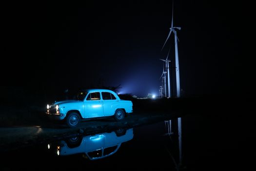 windmill rotating in Farm