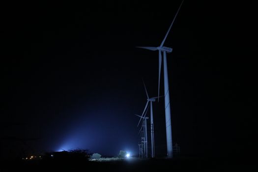 windmill rotating in Farm
