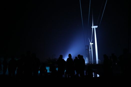 windmill rotating in Farm